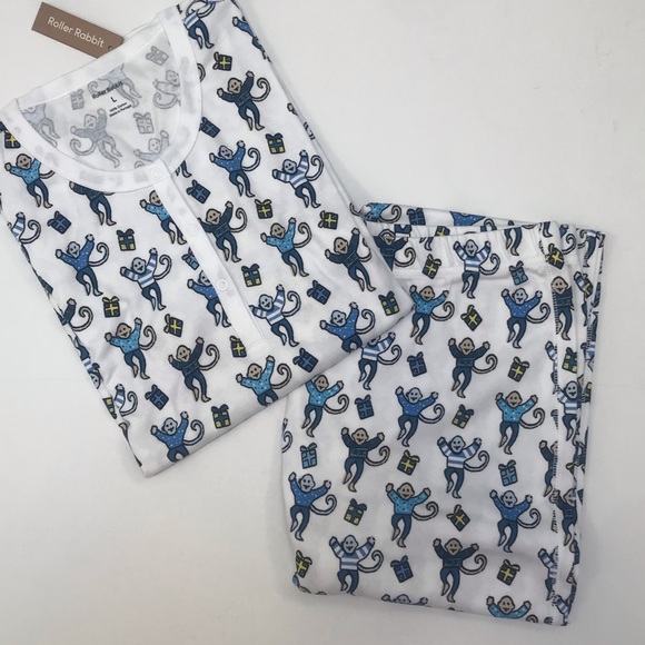 Roller Rabbit | Intimates & Sleepwear | Hp Nwt Roller Rabbit Monkey Ls ...